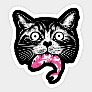 Hungry cat Sticker